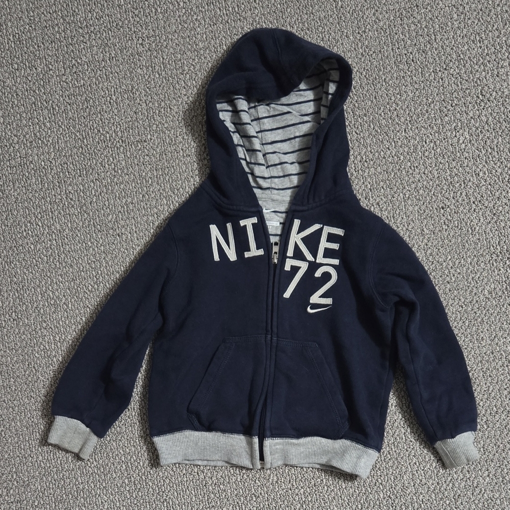Nike Kids Navy and Gray Hoodie